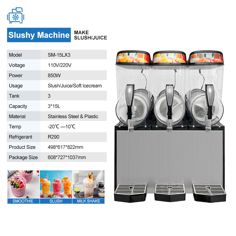 Commercial Slush Machine 15L×3
